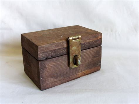 Personal Stronghold Rustic Wooden Vintage Box With Hasp For Padlock