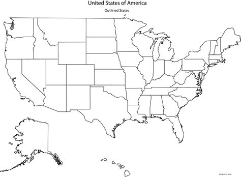 Us Country Map Without States Of No Names Usa Labels With New Maps Of