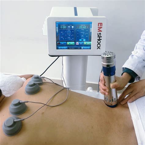 White Electrical Muscle Stimulation Machine Low Intensity Extracorporeal Shockwave Therapy Type