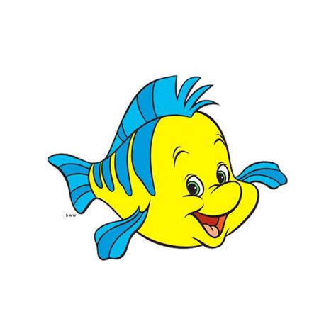 Flounder Clipart From Disneys Liked On Polyvore Featuring The Little