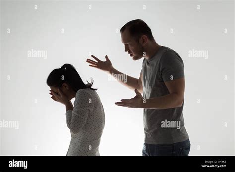 Angry Couple Having Argument Stock Photo Alamy