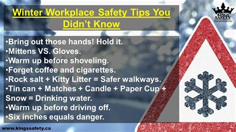 Winter Safety Tips For Employees Safety And Safety