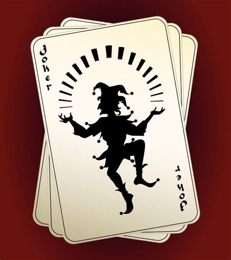 One british manufacturer (chas goodall) was manufacturing packs with jokers for the american market in the 1870s. Joker silhouette on playing cards ~ Objects on Creative Market