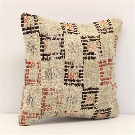 Decorative Kilim Pillow Cover 12x12 Inch 30x30 Cm