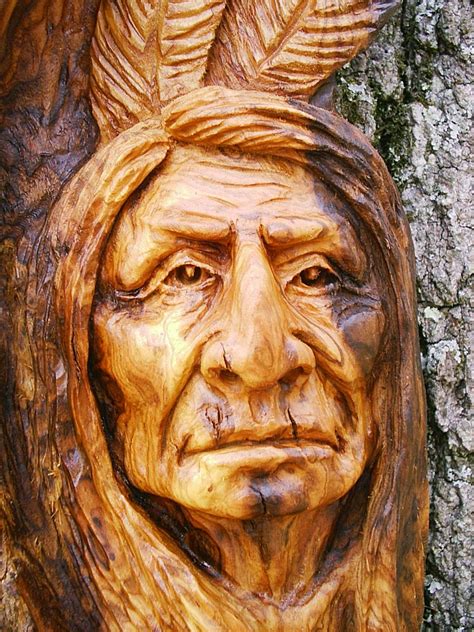 Native American Indian Wood Carvings All The Wood Spirit Carvings And