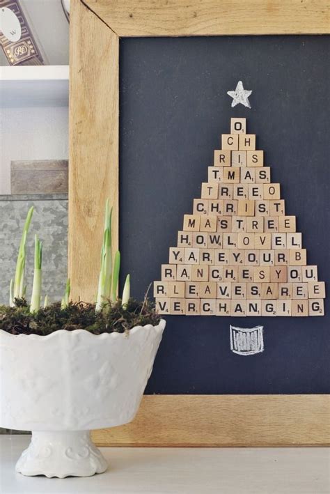 Scrabble Tile Christmas Tree Christmas Diy Christmas