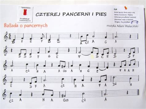 Czterej Pancerni I Pies Muzyka - Nuty do ''Czterej pancerni i pies'' na dzwonki A,H itp - Brainly.pl