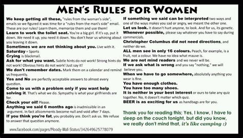 men s rules for women man rules how to memorize things make me laugh