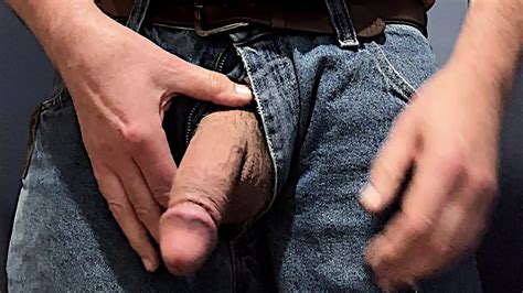 relaxed cock out of jeans for inspection xhamster