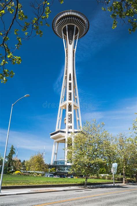 Skyline Tower Is Landmark Of Seattle For Tourists Editorial Image