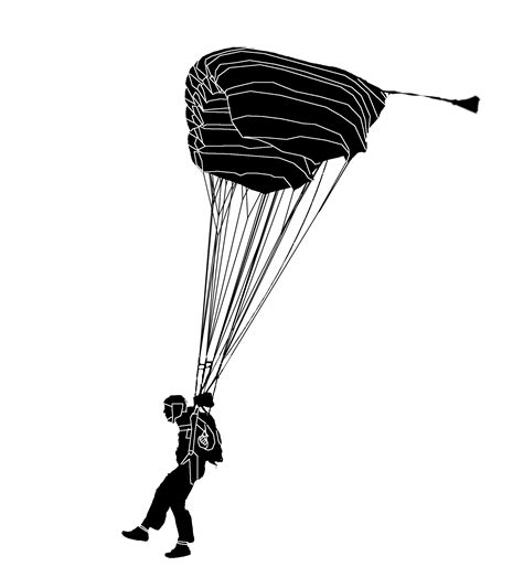 Parachuting Pictogram Parachute Landing Fall Parachute Png Download