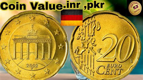 20 Euro Cent German 2002 Nordic Gold Coin Value In India Pakistan