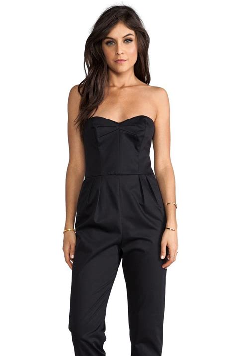 Milly Strapless Jumpsuit In Black Revolve Strapless Jumpsuit