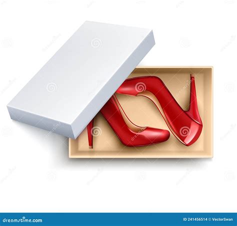 Shoes In Box Realistic Set Stock Vector Illustration Of Step 241456514