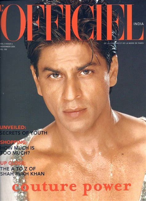 Shah Rukh Khan Cover Lofficiel Magazine India November 2004 Shahrukh Khan Khan Bollywood