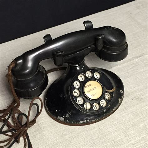 Antique Black S Western Electric Rotary Desk Telephone Model Bakelite Rotary Dial