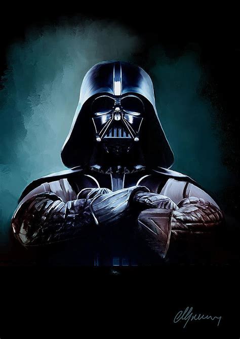 Darth Vader Star Wars Painting Darth Vader Star Wars Fine Art Print