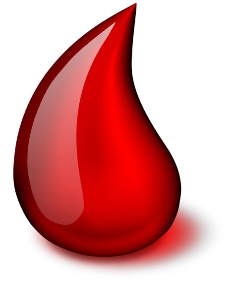 Blood Drop Drop Of Blood Typta Clipart Image 33975