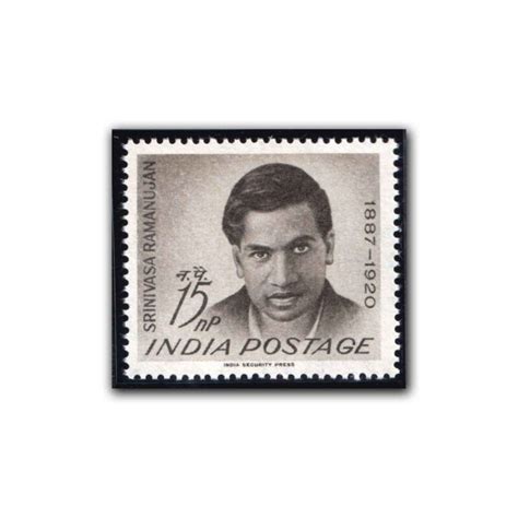 1962 75th Birth Anniversary Of Srinivasa Ramanujan Mathematician 1v