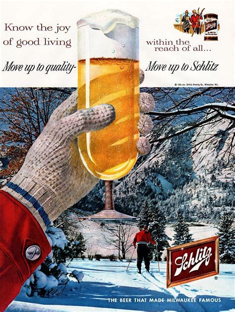 1959 Schlitz Beer Ad Beer Advertisement Schlitz Beer Beer