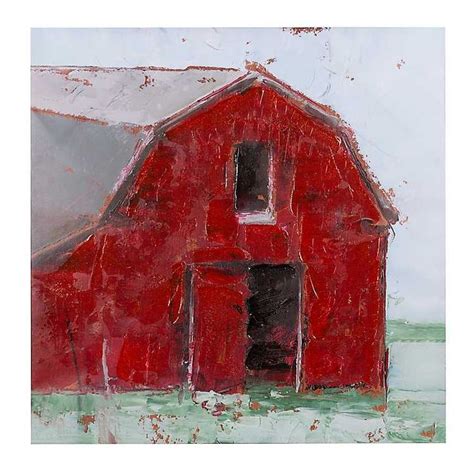 Textured Red Barn Canvas Art Print Kirklands In 2020 Red Barn