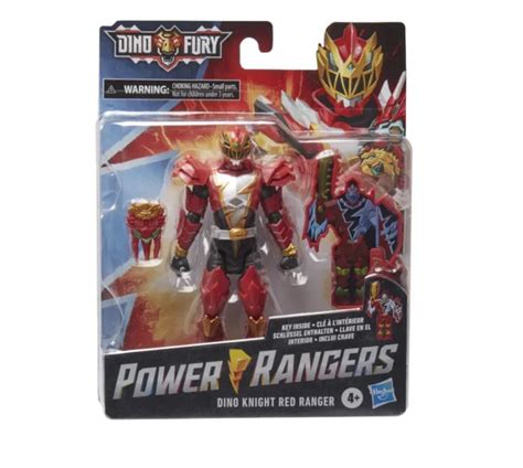POWER RANGERS DINO Fury Dino Knight Red Ranger Figure With Key New 21