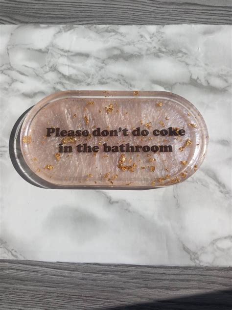 Bitte Nicht Koks Im Badezimmer Trinket Tablett Tun Etsy