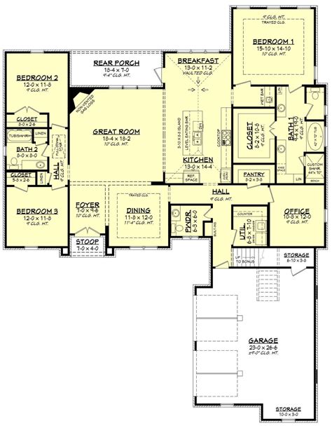House Plan 041 00136 Traditional Plan 2405 Square Feet 3 Bedrooms