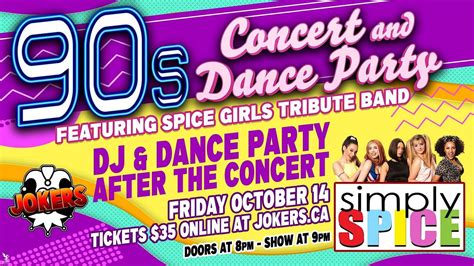 A 90s Dance Party Featuring Spice Girls Tribute Band Simply Spice