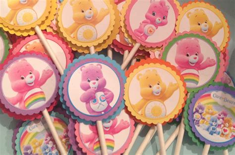 Care Bear Cupcake Toppers Decoração De Festa De Aniversário Infantil