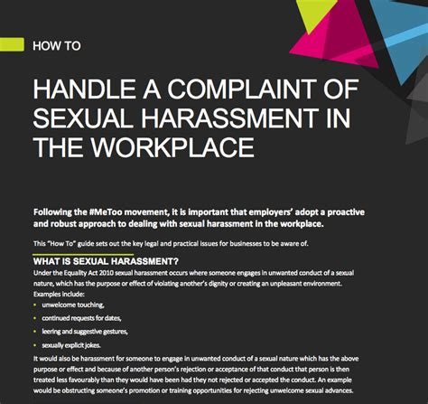 How To Handle A Complaint Of Sexual Harassment The People Space
