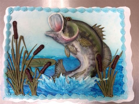 I'm sure you can guess that the birthday boys past time is fishing! Bass Fishing Birthday Cake Piped Buttercream And Airbrush ...