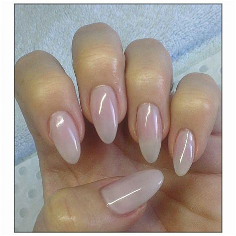 Natural Nails With A Thin Acrylic Overlay And Romantique Cnd Shellac
