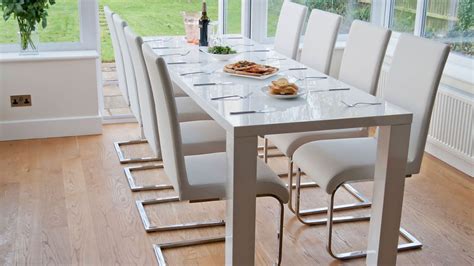 Fern White Gloss And Imola Extending Dining Set Narrow Dining Tables Long Narrow Dining Table