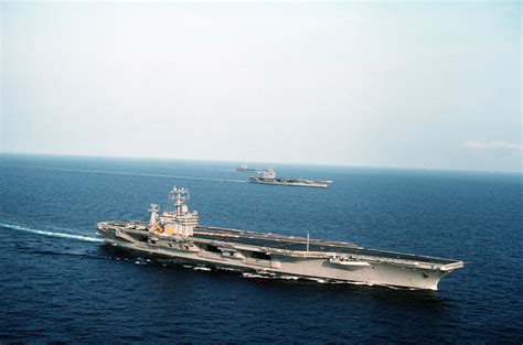 A Starboard View Of The Nuclear Powered Aircraft Carrier Uss George