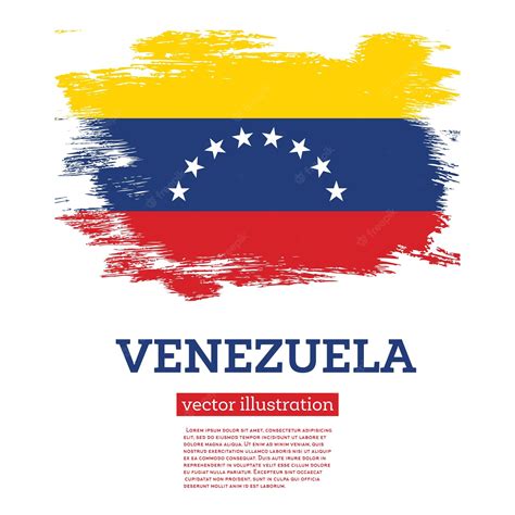Bandera Venezolana Bandera De Onda Realista Aislada De Venezuela País