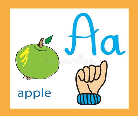 Sign Language And Alphabet Cartoon Letter A Creative English Alphabet