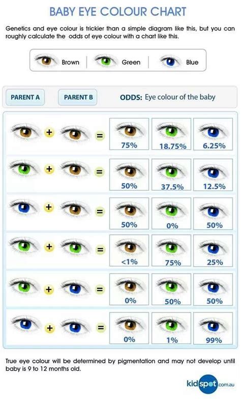 Baby Eye Color Chart Writing Characters Pinterest