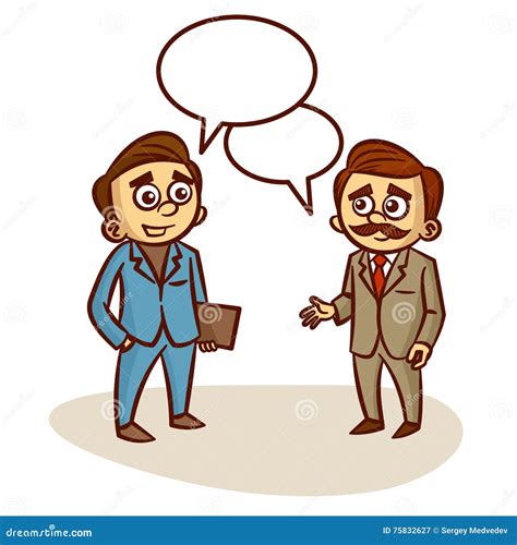 Two Businessmen Talking About Business Stock Vector Illustration Of