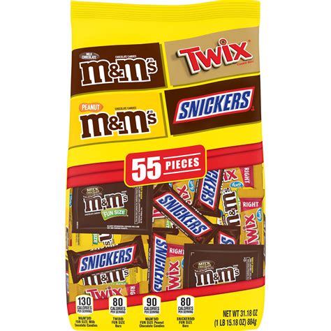Snickers Mandms Milk Chocolate Twix Mandms Peanut Fun Size Chocolate