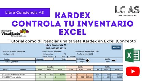Tutorial Como Hacer Un Kardex Promedio Ponderado En Excel LCAS YouTube