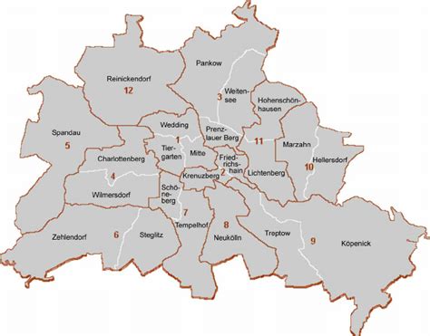 The Former And The Current Municipal Districts Of Berlin Notes Since