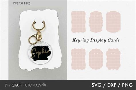 Keychain Display Card Svg, Packaging SVG, Keyring Tag (1210863