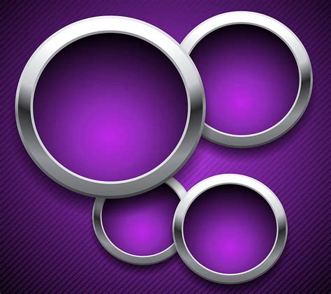 Colorful Abstract Background Circles Metal Purple Hd Wallpaper