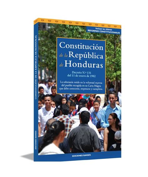 Libro Impreso ConstituciÓn De La RepÚblica De Honduras Mi Universo