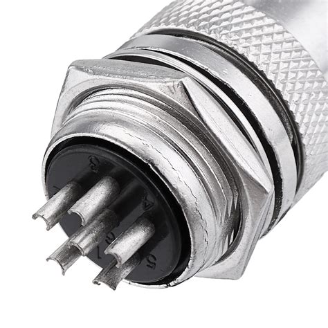 5pcs Gx20 6 Pin 20mm Male And Female Wire Panel Circular Connector