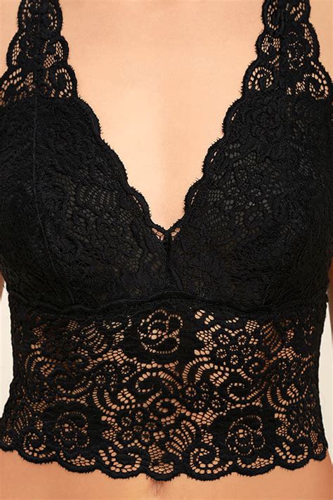 Sexy Black Bralette Lace Bralette 1900