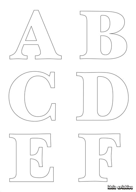 Molde De Letras Para Imprimir Alfabeto Completo Fonte Vazada 71d
