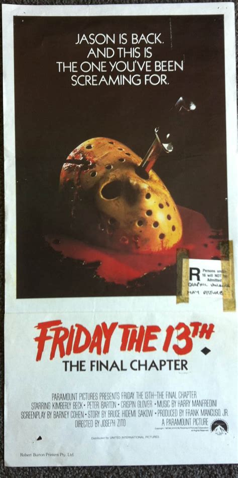 Friday The 13th The Final Chapter Freds Movie Poster