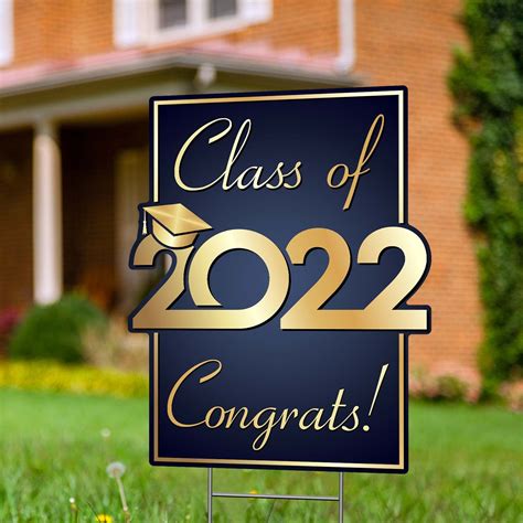 Buy 2022 Graduation Yard Sign With Stakes 17 X 13 Class Of 2022